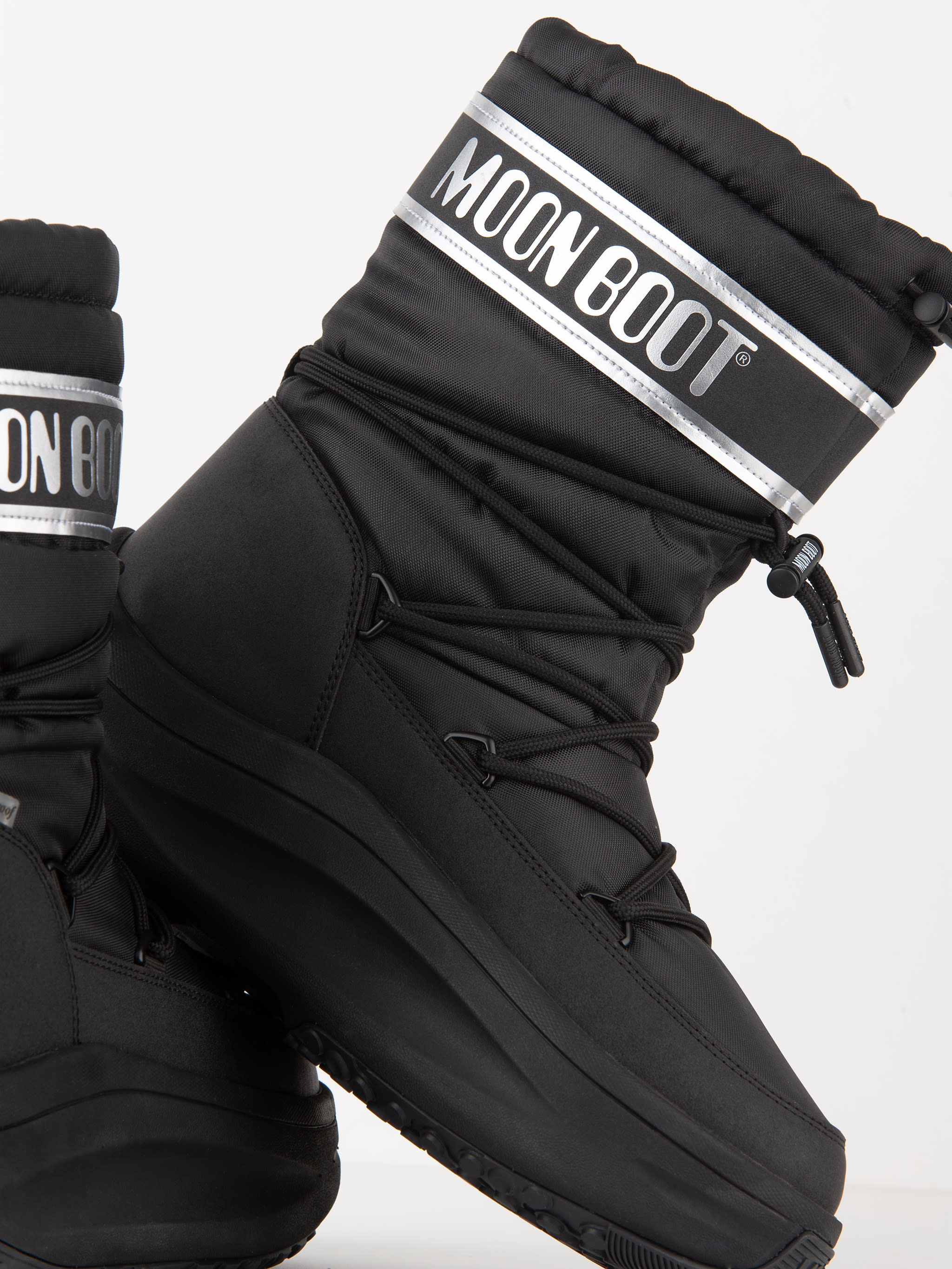 MOON247 BOTTES POLAIRES NOIR ET ARGENT