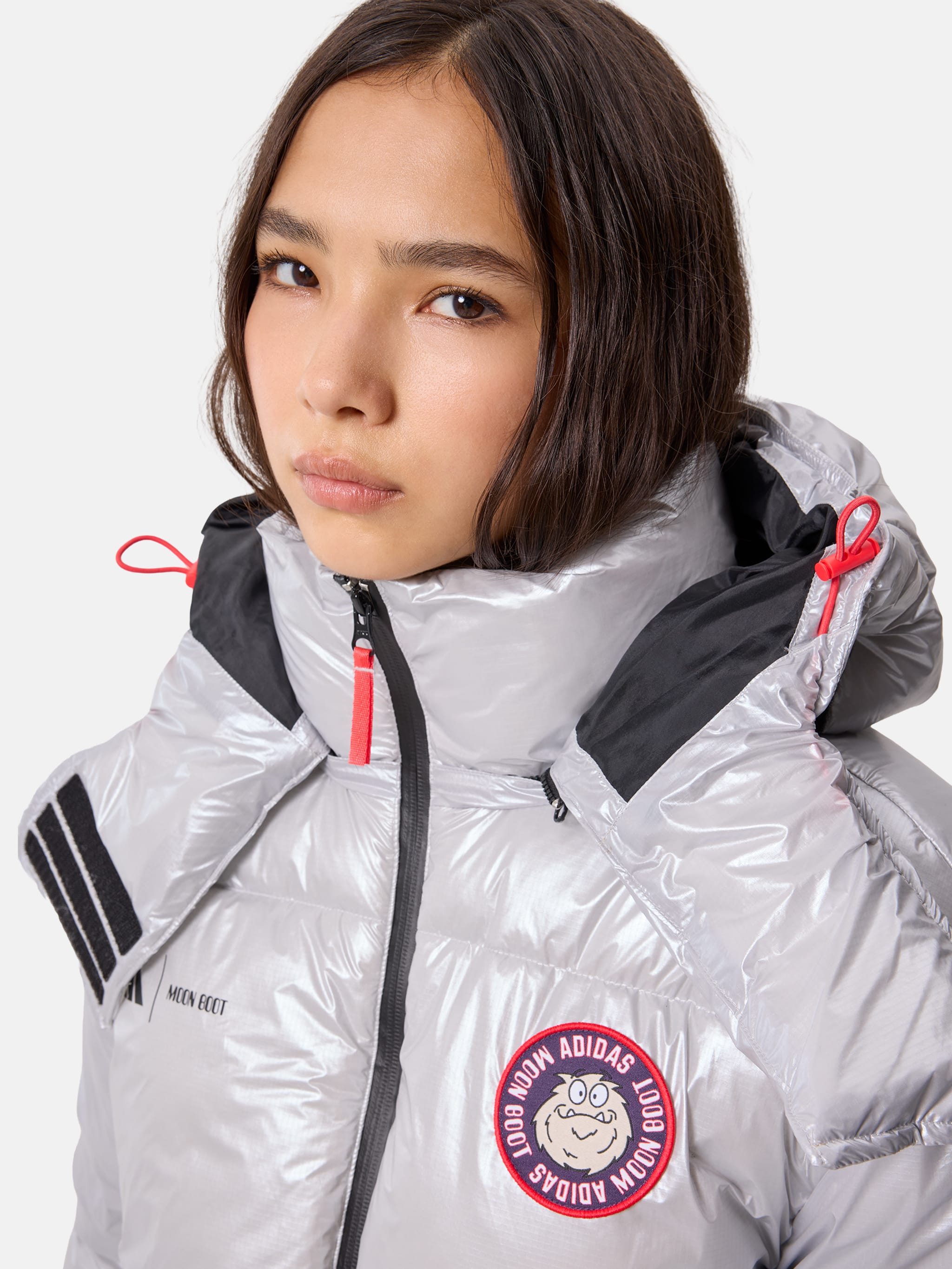 MANTEAU PUFFER ARGENT ADIDAS X MOON BOOT