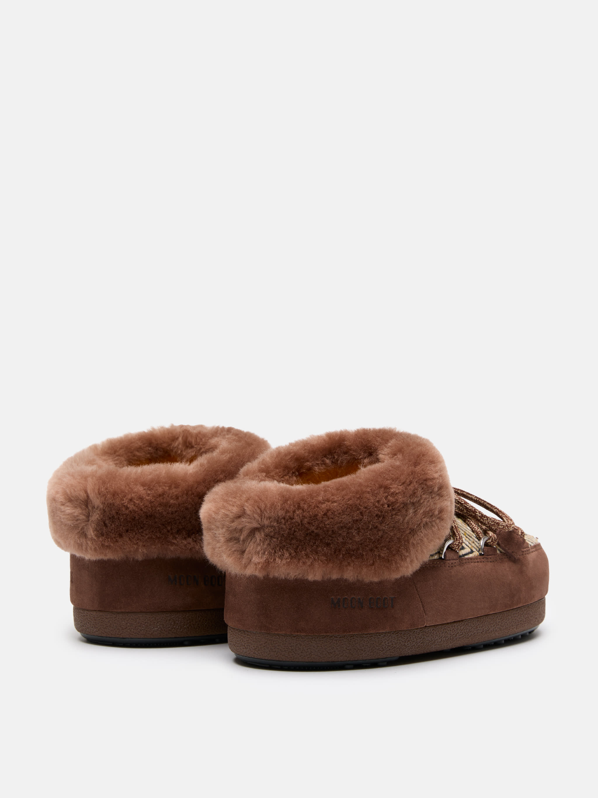 MOON BOOT X GUEST IN RESIDENCE EVX CHALET COCOA MULES EN FOURRURE FAUSSE