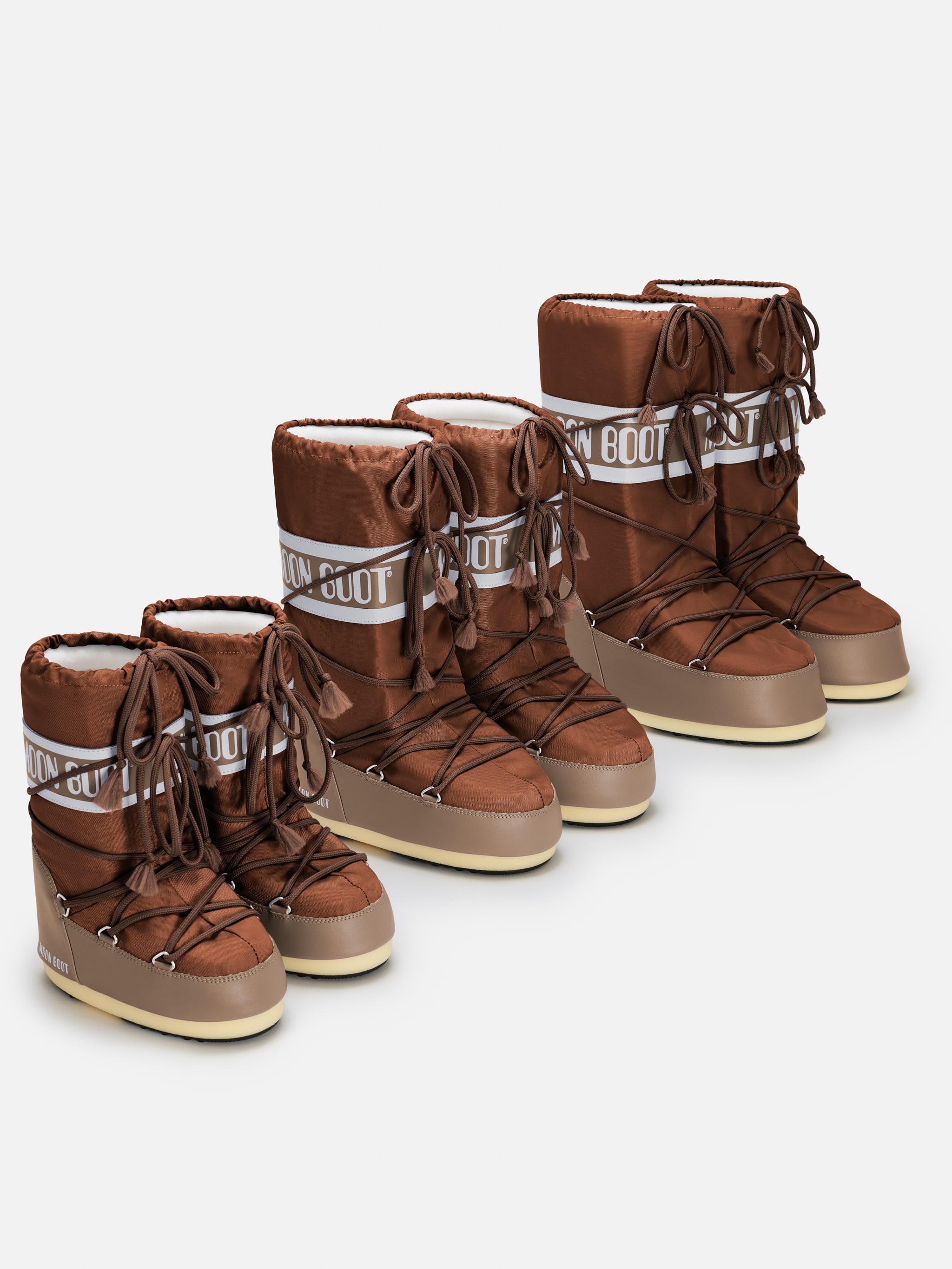 BOTTES ICON EN NYLON MARRON