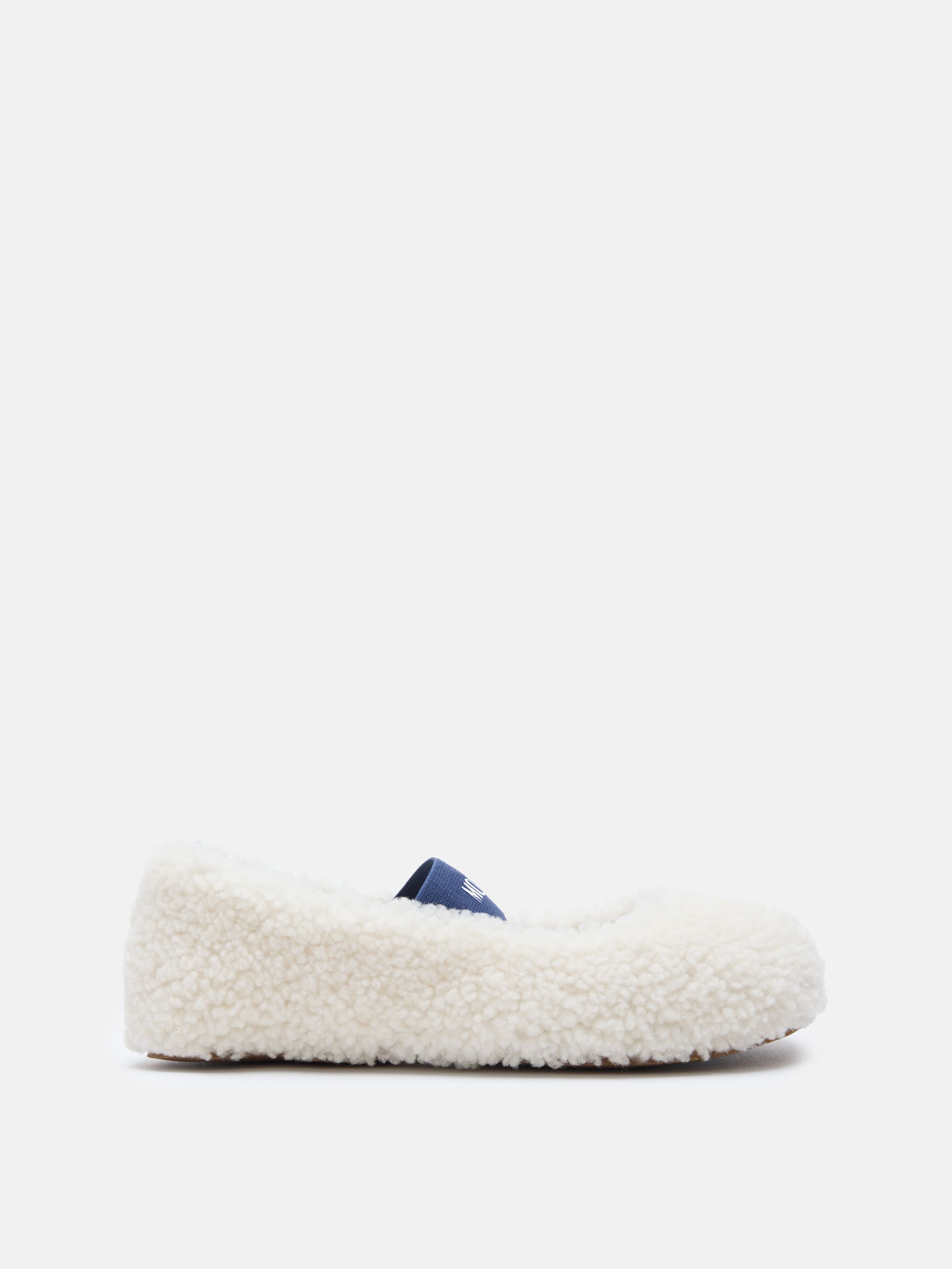 BALLERINES EN SHEARLING BLANC