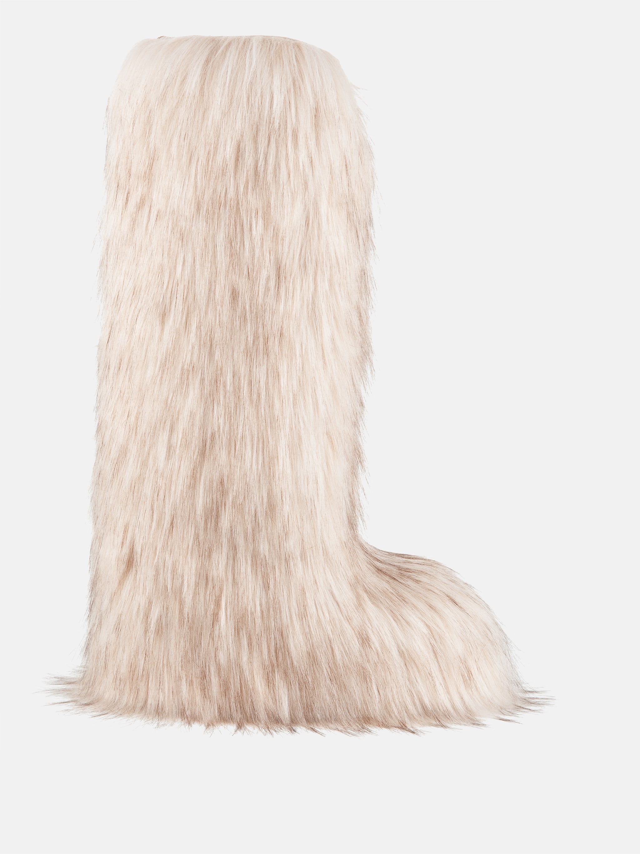 Jacquemus + Moon Boot Icon Yeti High White Bottes en fausse fourrure