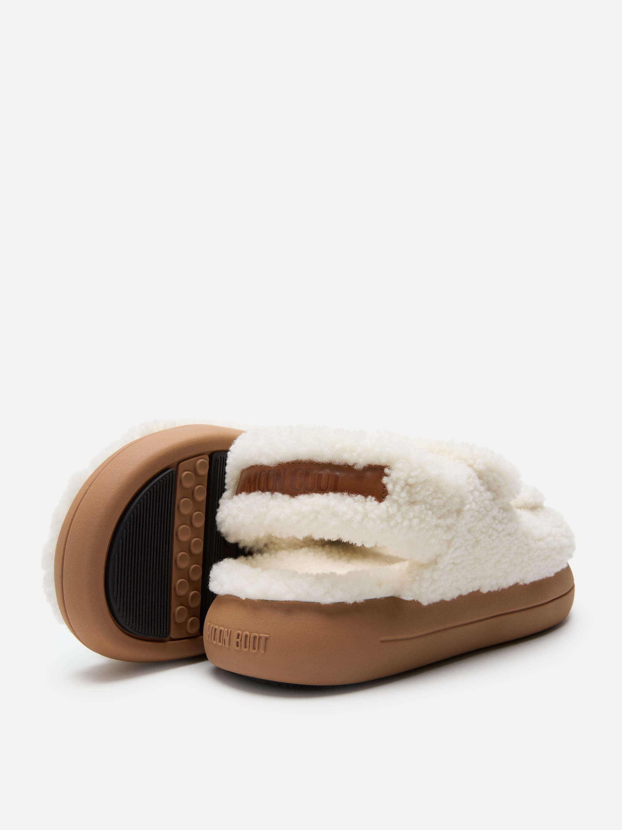 SANDALES SHEARLING BLANCHES