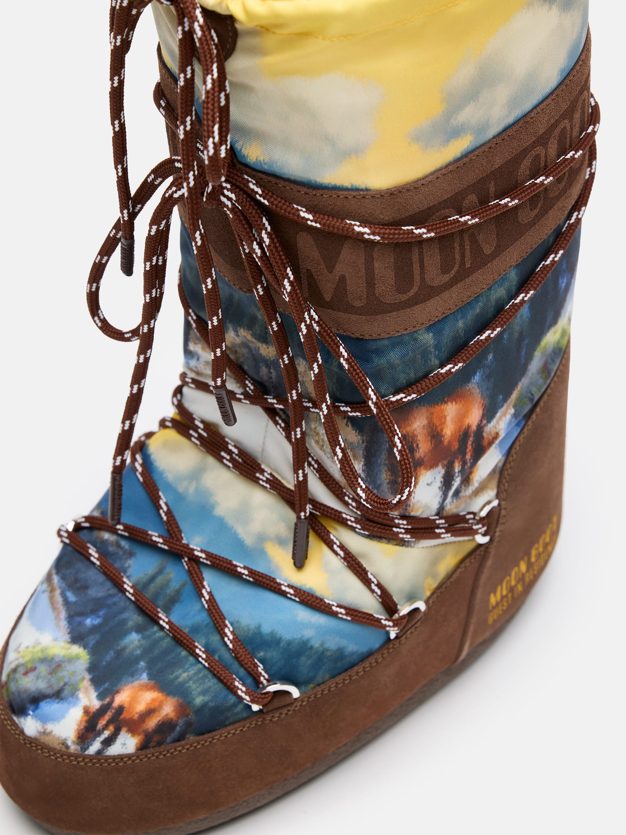 MOON BOOT X GUEST IN RESIDENCE ICON HIGH POSTCARD COCOA BOTTES
