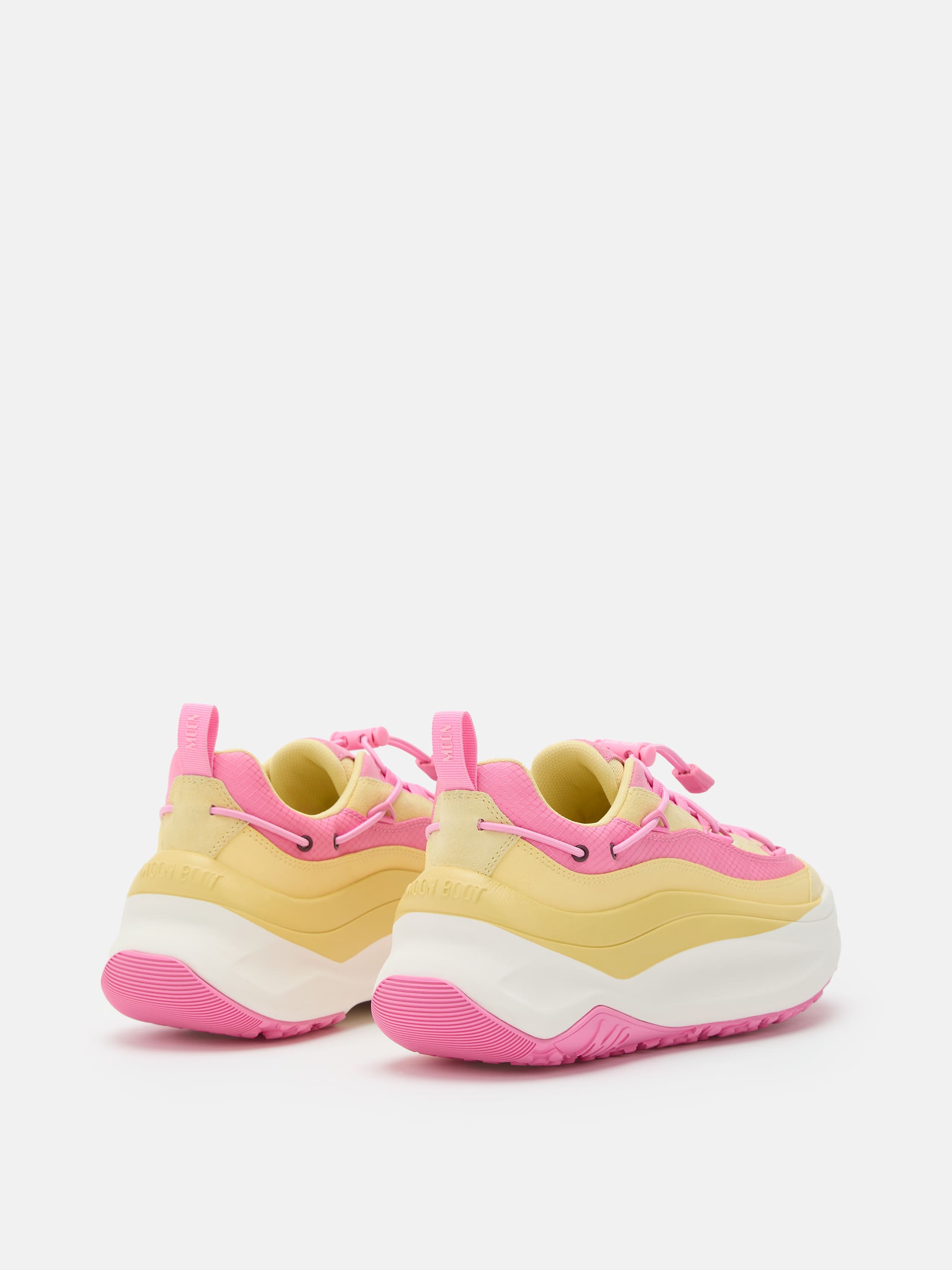 BASKETTES MOON247 XLACE JAUNE ET PINK
