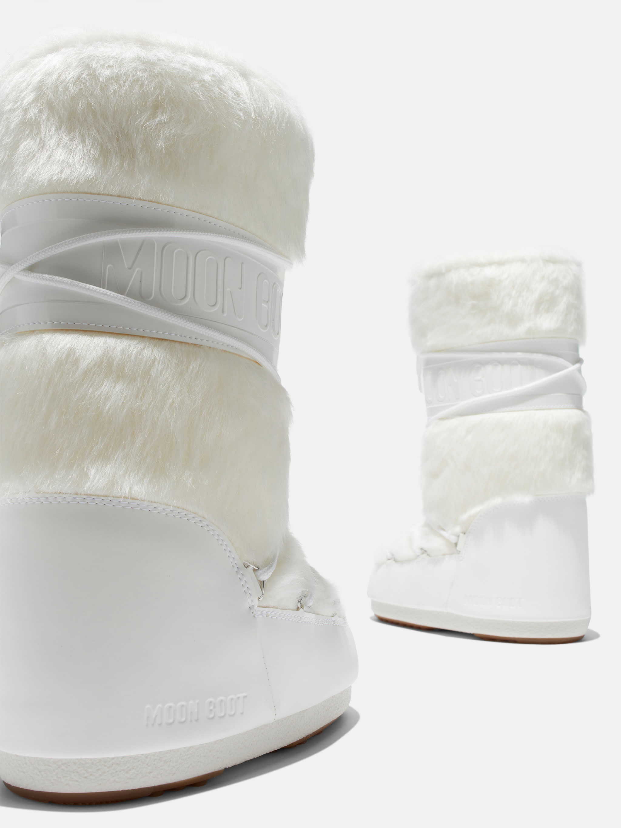 BOTTES ICON EN FAUX-POIL BLANC