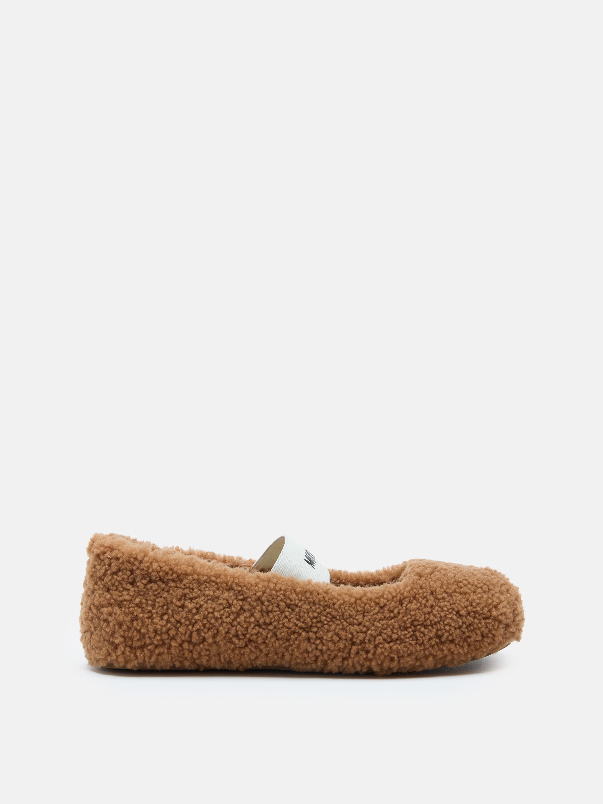 BALLERINES EN PEAU DE MOUTON BRUNE