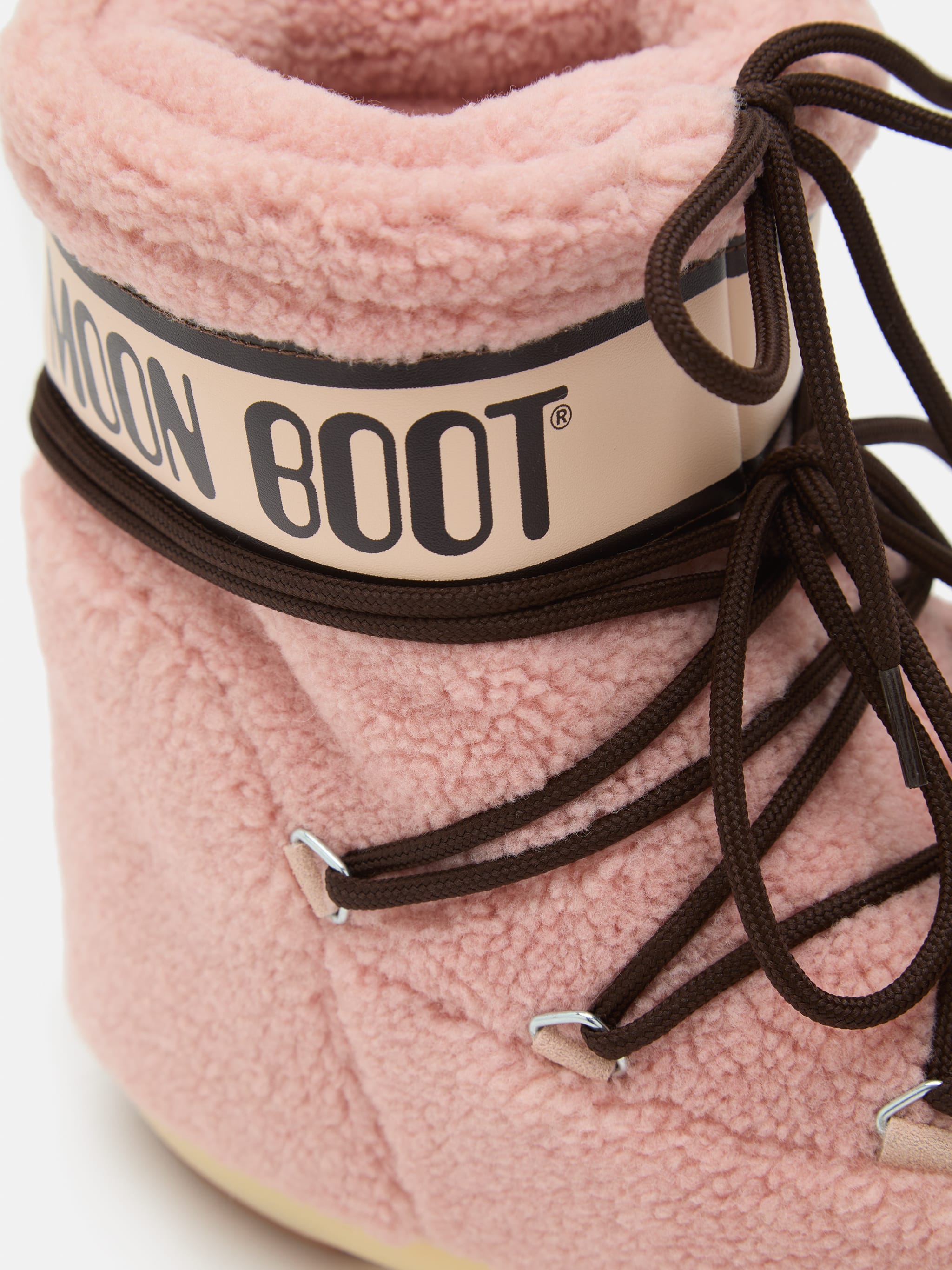 BOTTE ICON LOW EN FLOCON ROSE