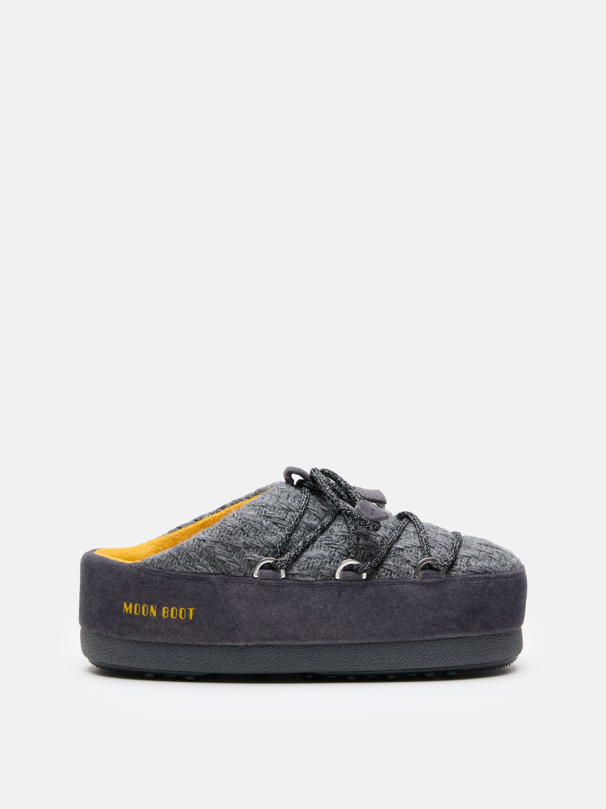 MOON BOOT X GUEST IN RESIDENCE EVX MULES GRIS TRICOTÉ