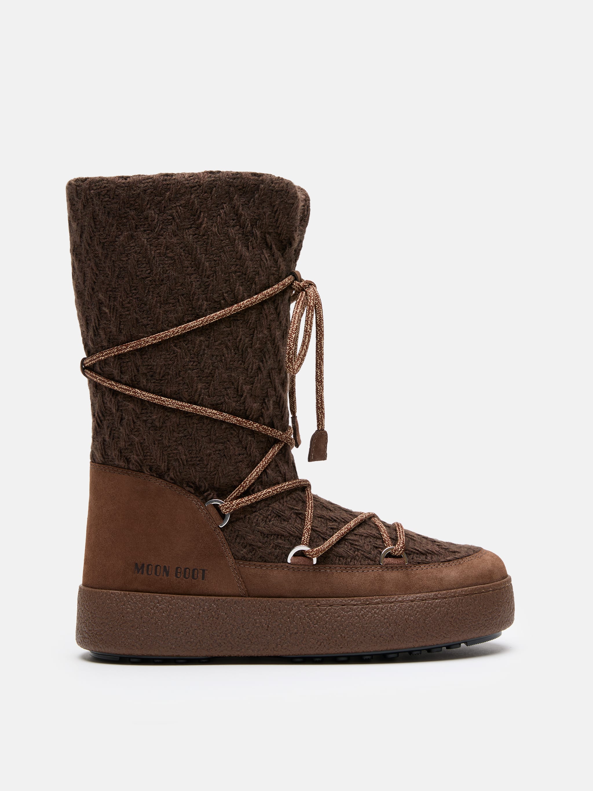MOON BOOT X GUEST IN RESIDENCE LTRACK COCOA TRICOT BOTTES