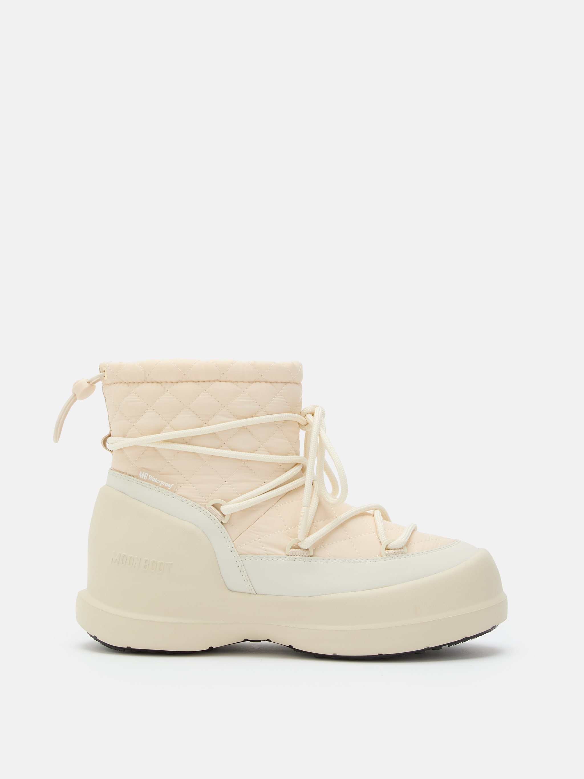 BOTTES MOYENNES CREAM QUILLÉES MEZZALUNA