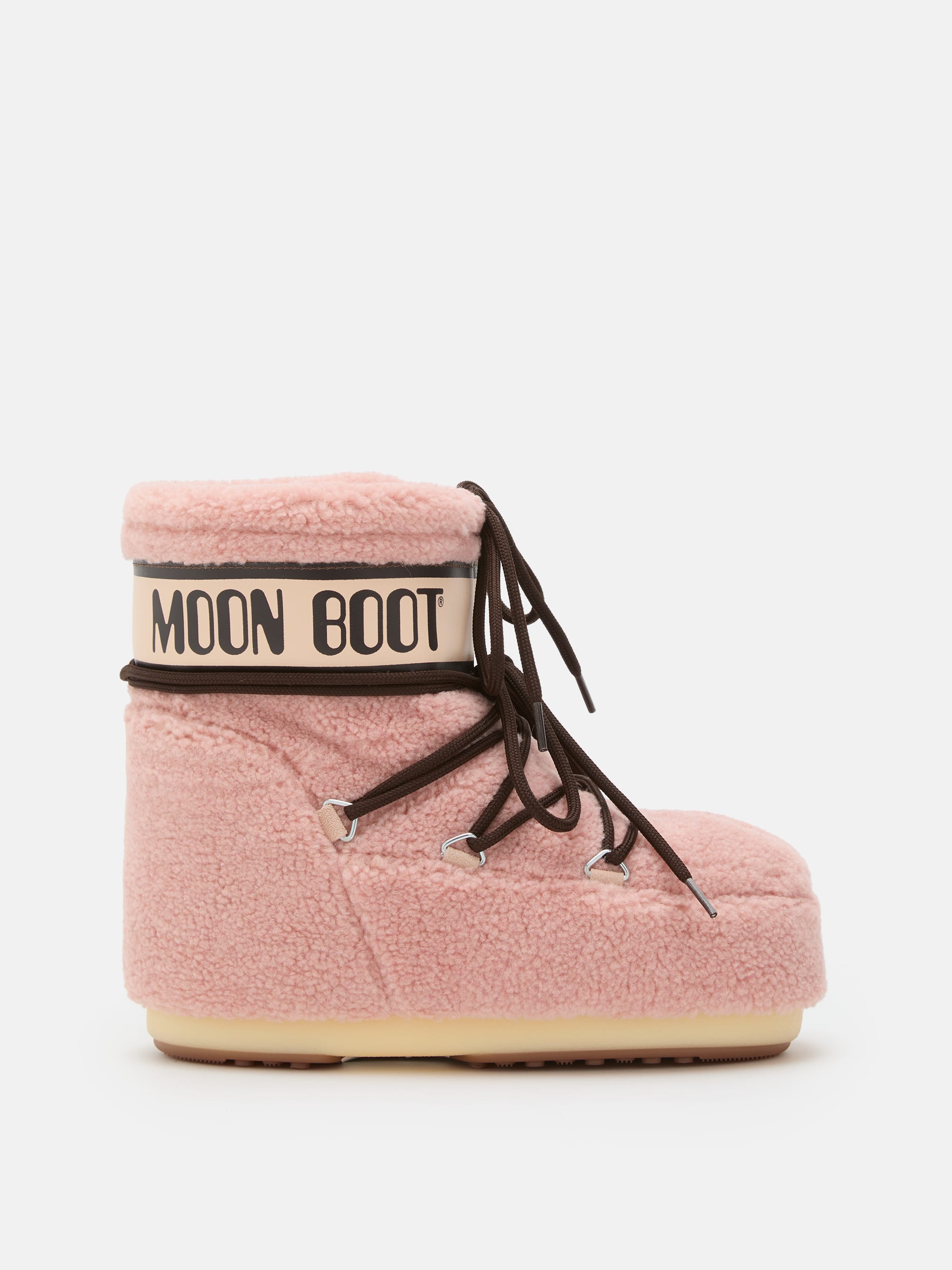 BOTTE ICON LOW EN FLOCON ROSE