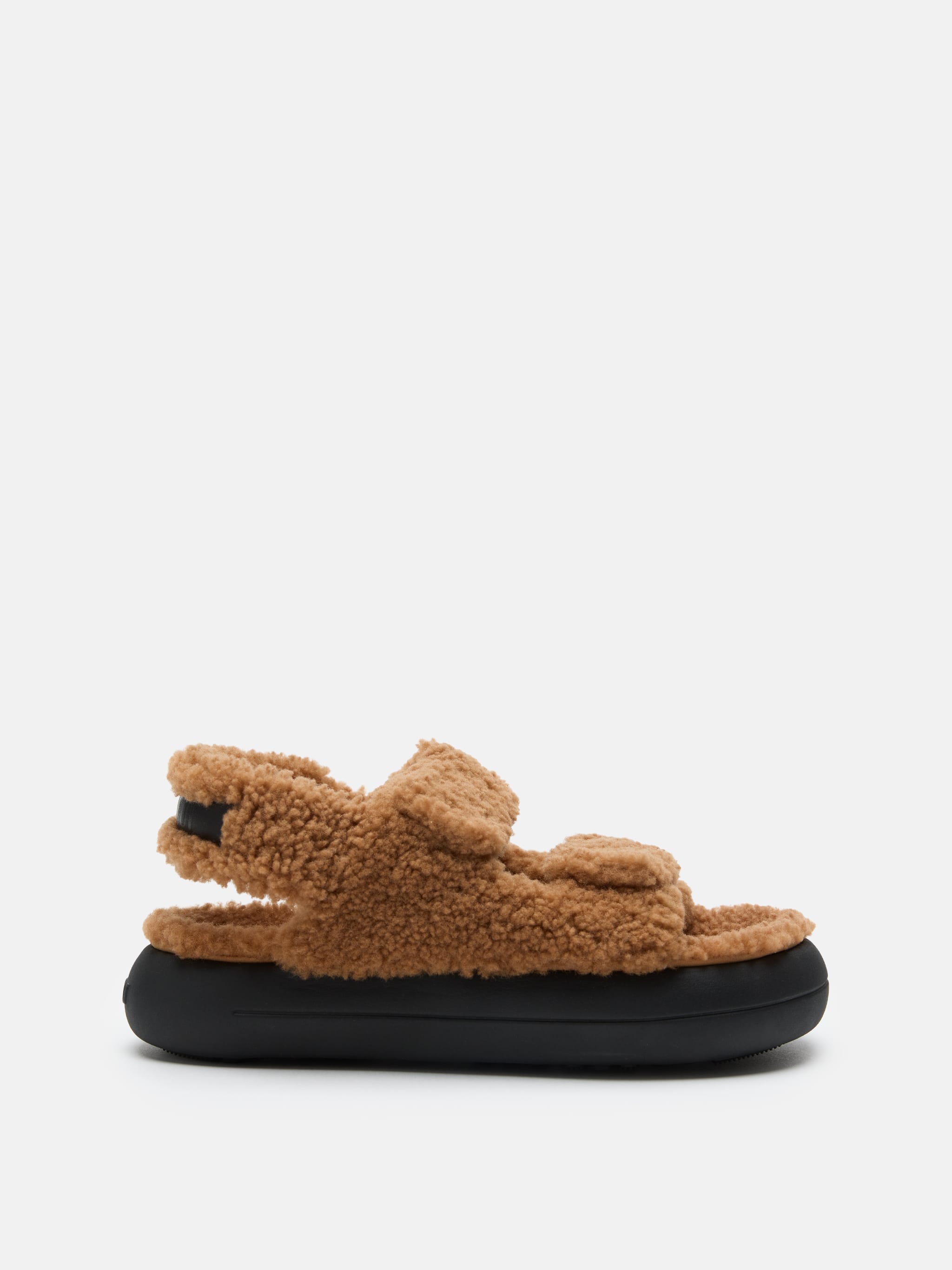 SANDALES MARRON SHEARLING