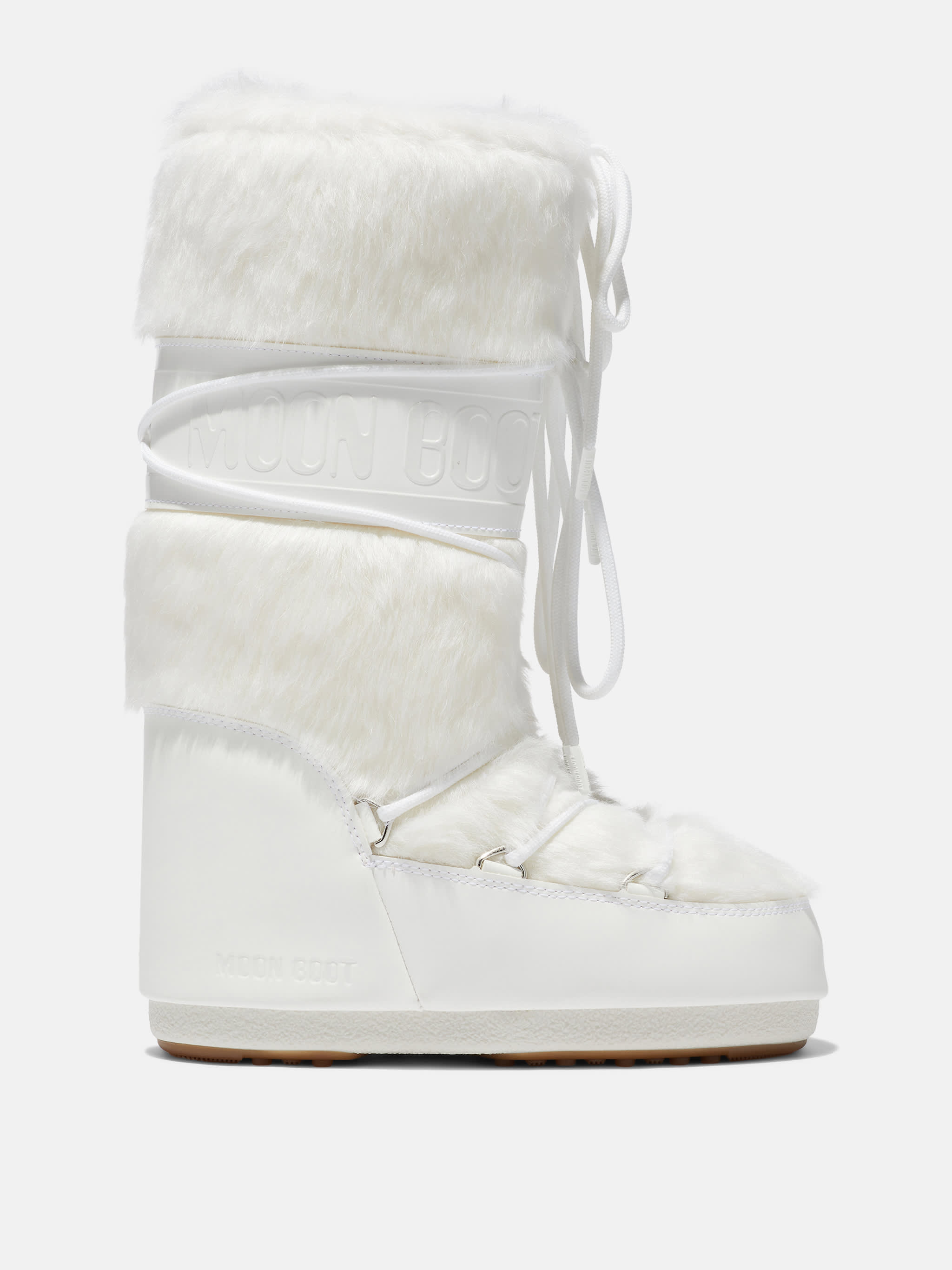 BOTTES ICON EN FAUX-POIL BLANC