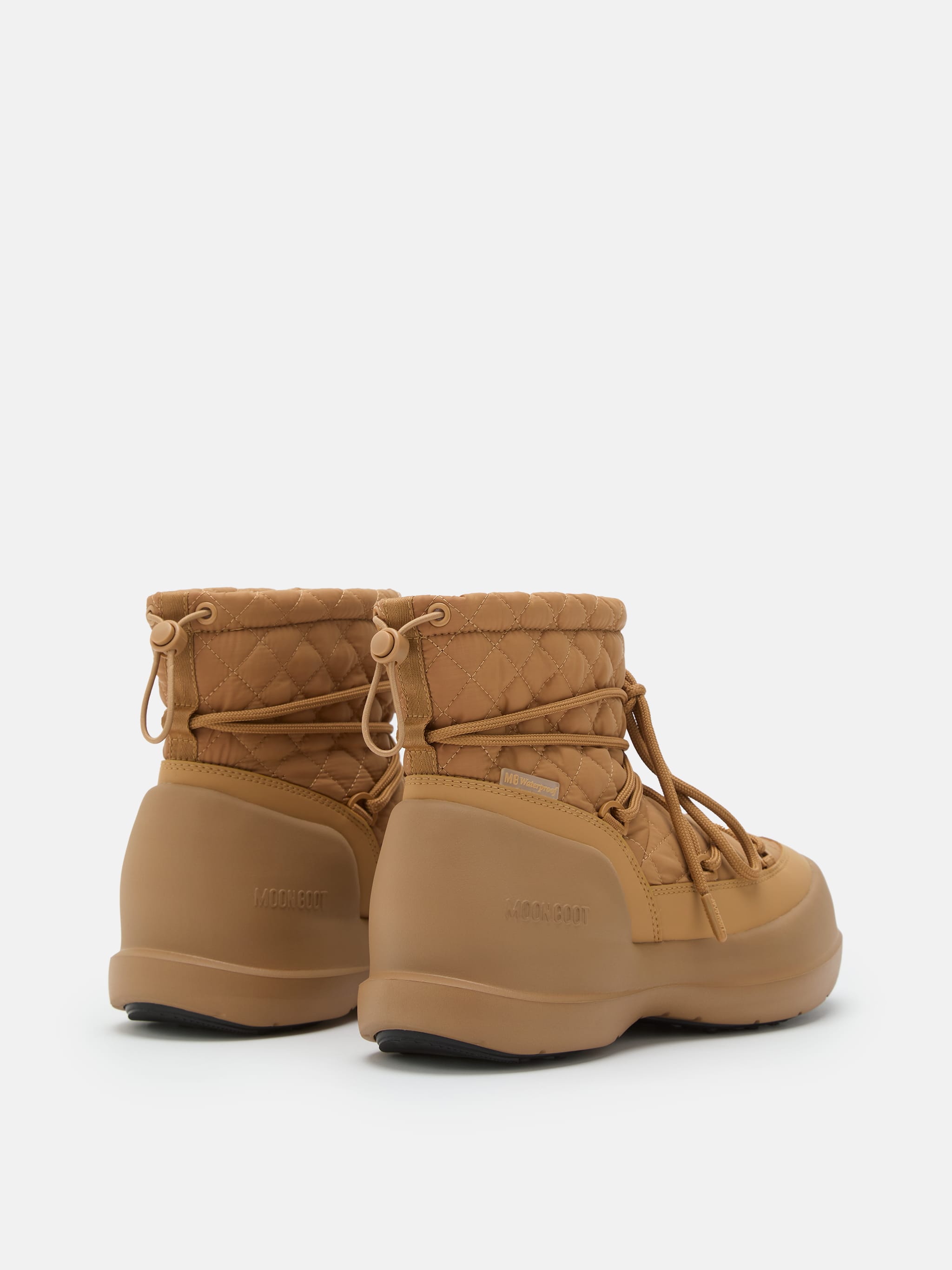 BOTTES MID CAMEL QUILLÉES MEZZALUNA