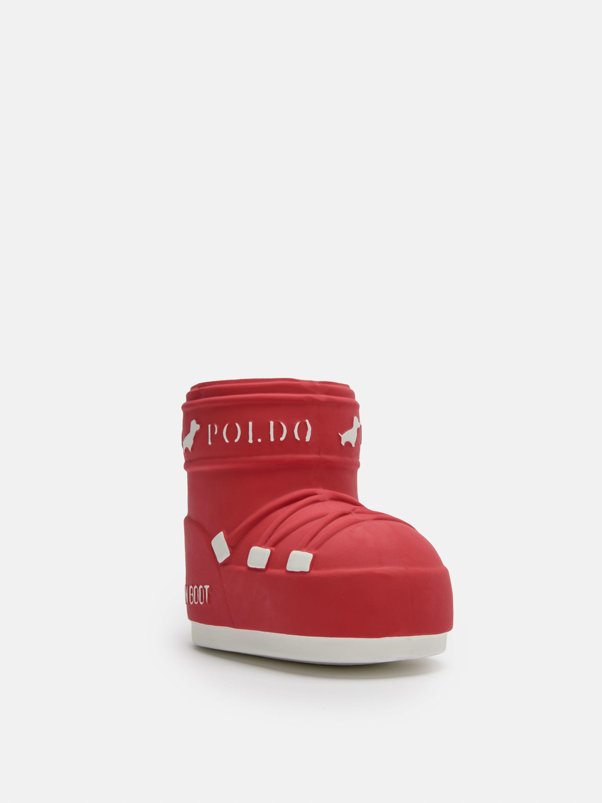 MOON BOOT X POLDO DOG COUTURE JOUET CHIEN ROUGE QUI GRINCE