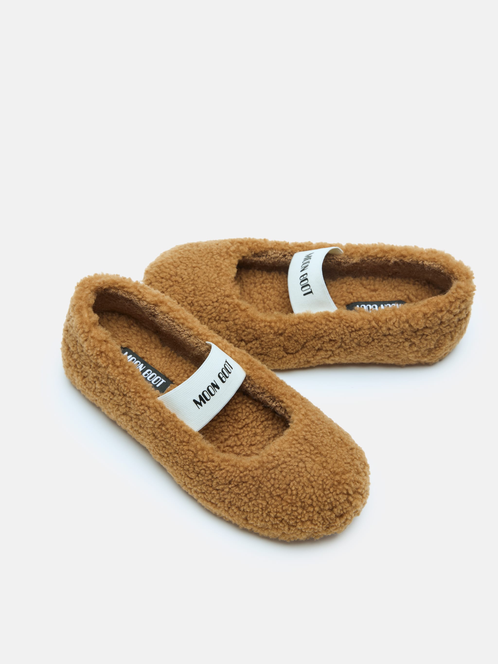 BALLERINES EN PEAU DE MOUTON BRUNE