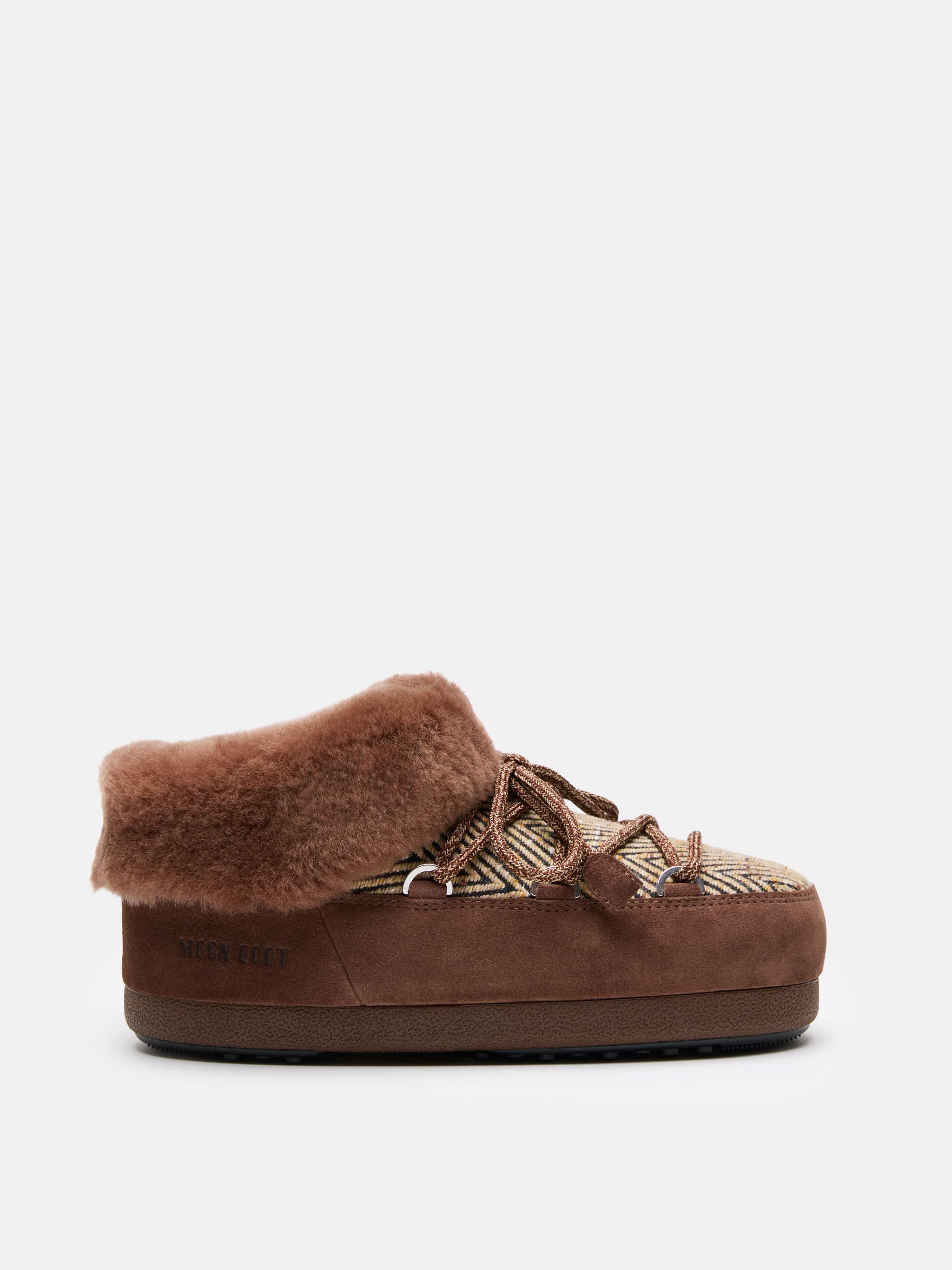 MOON BOOT X GUEST IN RESIDENCE EVX CHALET COCOA MULES EN FOURRURE FAUSSE
