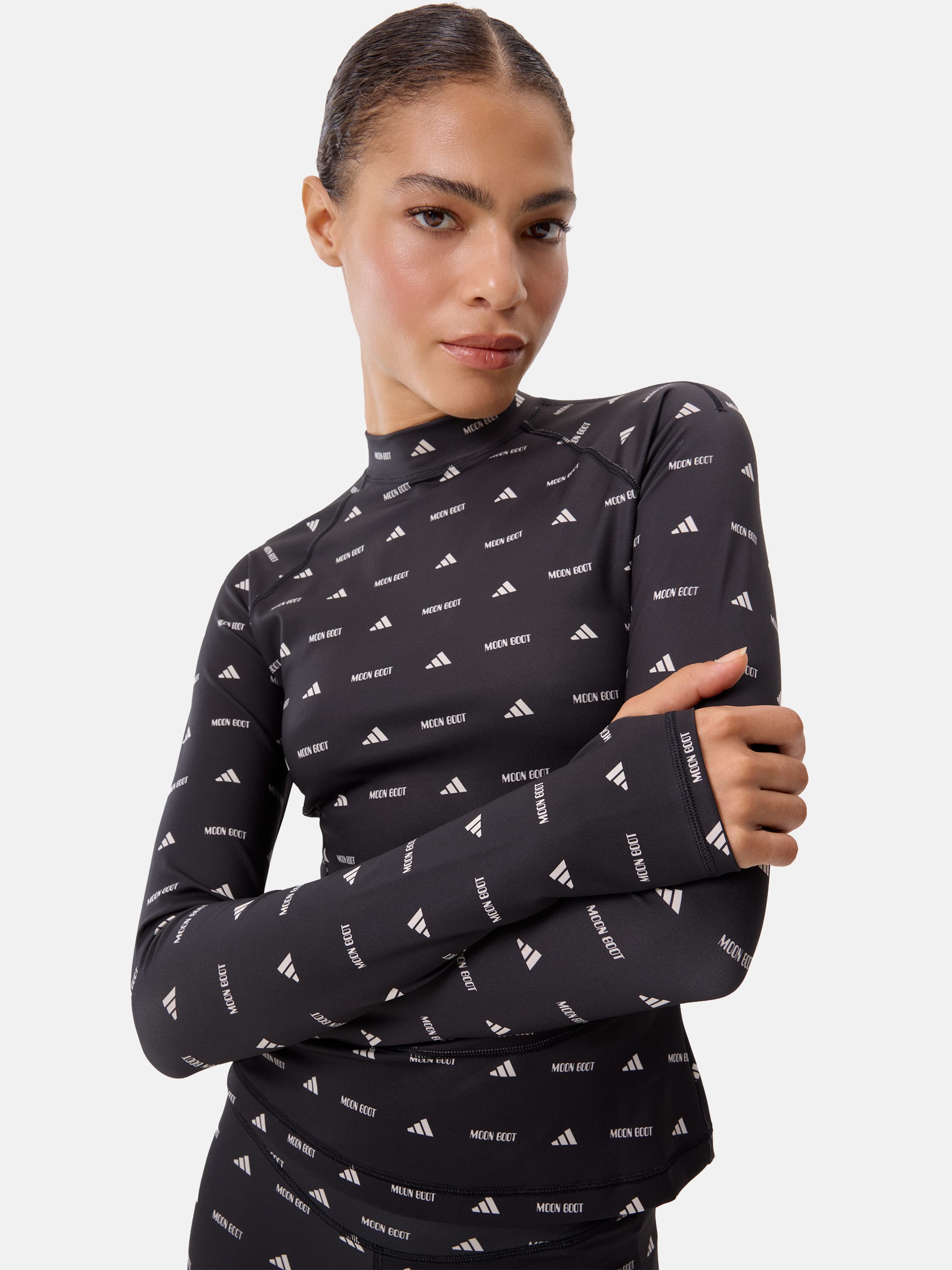 ADIDAS X MOON BOOT T-SHIRT À MANCHES LONGUES NOIR