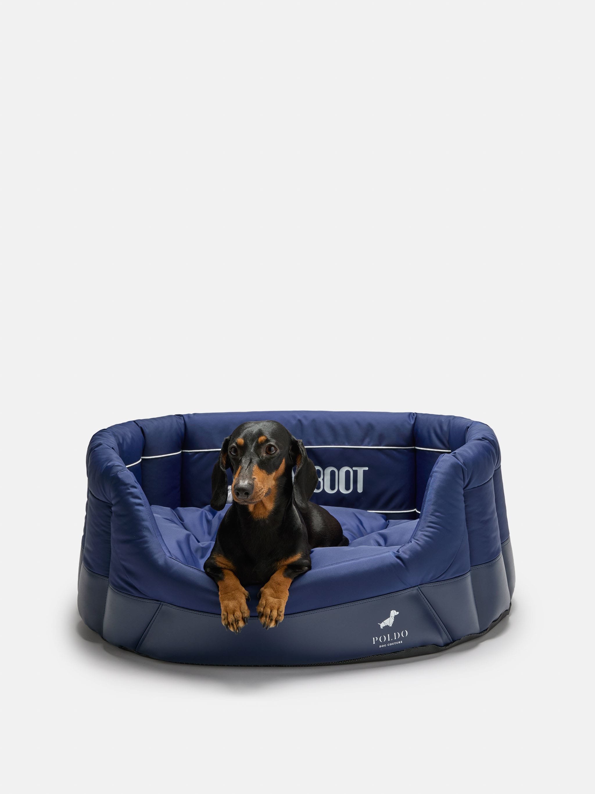 MOON BOOT X POLDO DOG COUTURE LIT DE CHIEN REMBOURRÉ BLEU