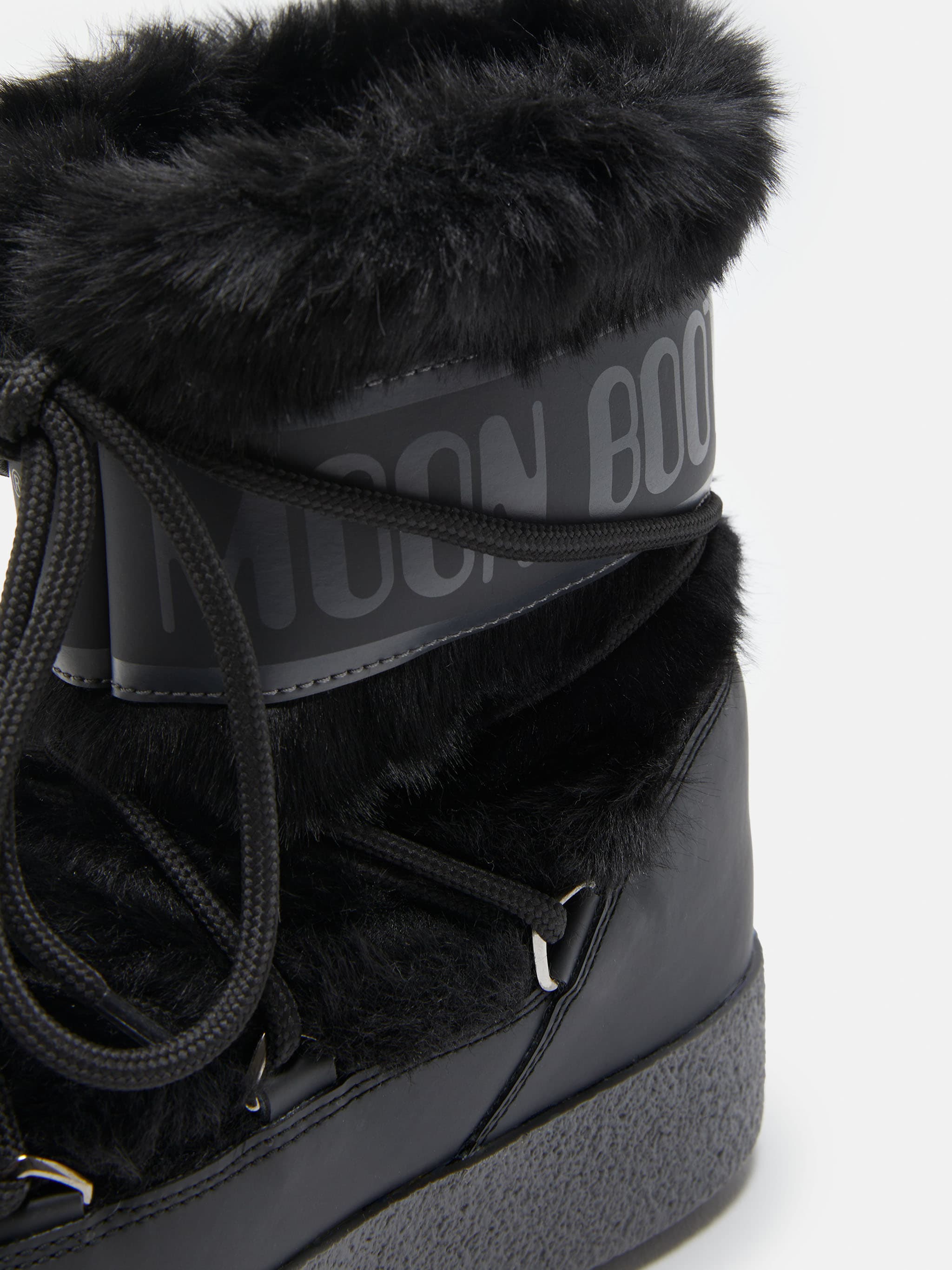 BOTTES LTRACK BAS NOIR FAUX-PEAU DE LOUP