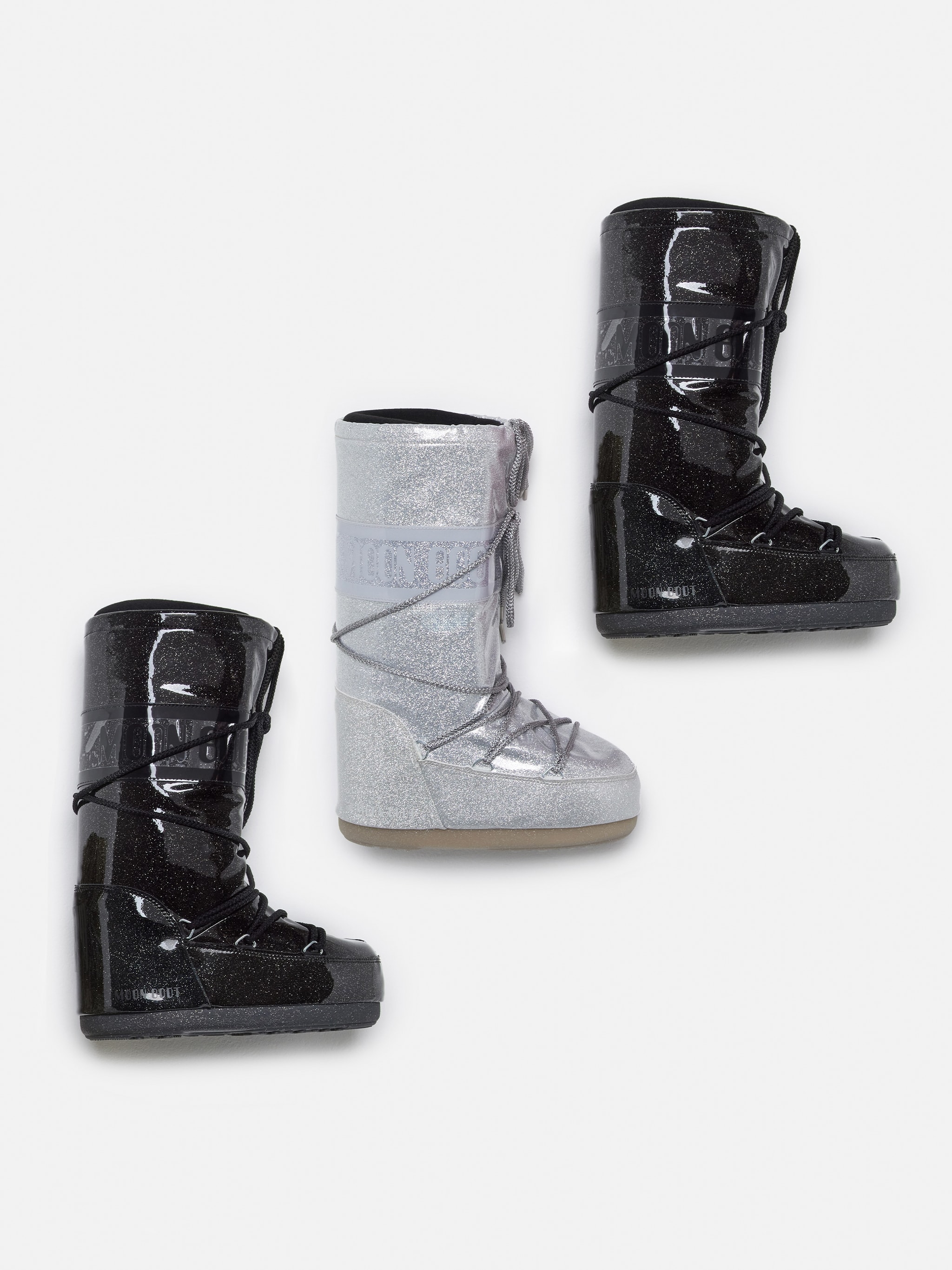 BOTTES ICON EN OR ARGENTÉ SCINTILLANT
