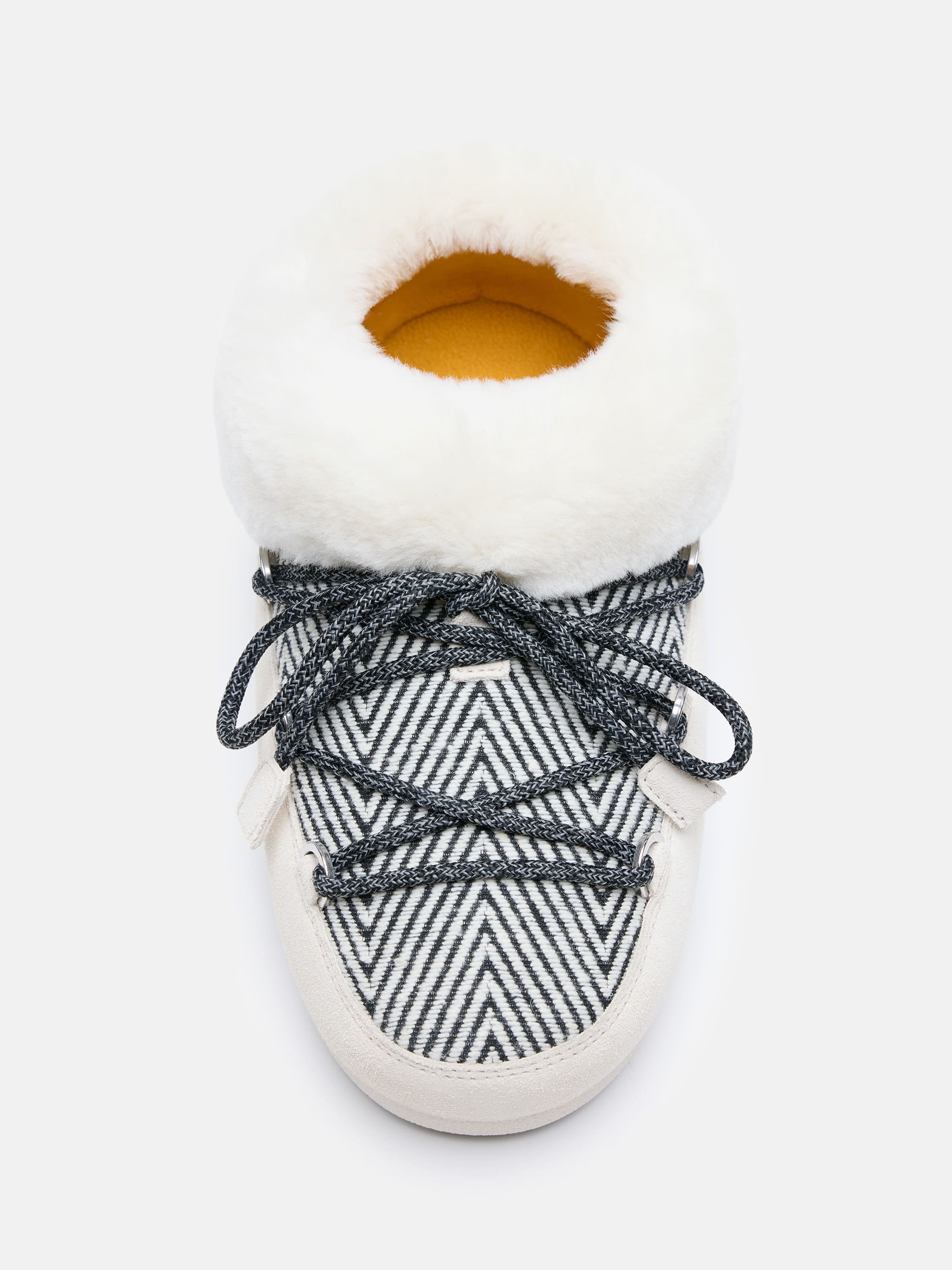 MOON BOOT X GUEST IN RESIDENCE EVX CHALET BLANC SABLE MULES EN FAUX POIL